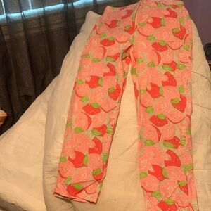 Lily Pulitzer vintage 80’s fruit flair high waisted pants capri size 8